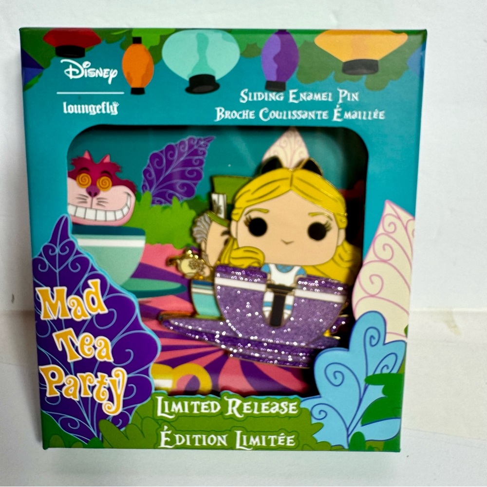 NWT. Disney Funko Loungefly Alice in Wonderland Tea Cup Pin Limited Release.